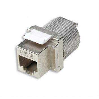 Intellinet 167222 Cat6 FTP RJ45 Keystone Jack, sem ferramentas, blindado, liga de zinco