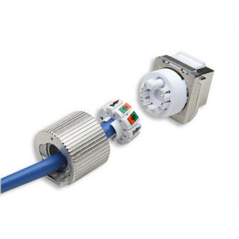 Intellinet 167222 Cat6 FTP RJ45 Keystone Jack, sem ferramentas, blindado, liga de zinco