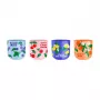 Bialetti Fruit Vibes Conjunto de chávenas de café em cerâmica, 300 ml, multicolor, adequado para máquina de lavar loiça e micro-ondas
