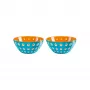 Guzzini Le Murrine Conjunto de 2 tigelas 12 cm Azul/Laranja