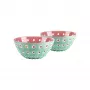 Guzzini Le Murrine conjunto de 2 taças 12 cm verde matcha/branco/mauve