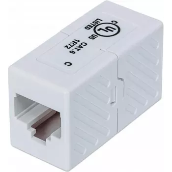 Intellinet 504751 Cat6 UTP Acoplador RJ45 inline, conector fêmea a conector fêmea, branco