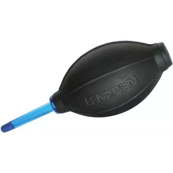 Lenspen HB-1 Soprador de ar para limpeza ótica, bola de silicone, bico resistente a riscos, preto com ponta vermelha