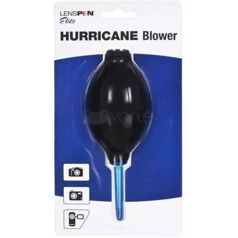 Lenspen HB-1 Soprador de ar para limpeza ótica, bola de silicone, bico resistente a riscos, preto com ponta vermelha