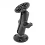 RAM Mounts braço de dupla esfera B-Size com duas bases redondas conjunto de montagem