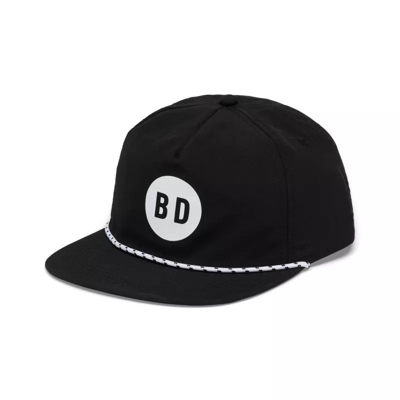 Chapéu de corda sintética Black Diamond - boné trucker unissexo, preto