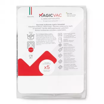 MagicVac 50 sacos para vácuo 40x50 cm – texturizados, sem BPA, adequados para cozinhar e sous-vide