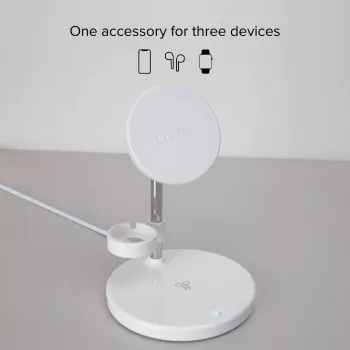 SBS TEWIRMAG3IN1 Estação de carregamento sem fios 3-em-1 com MagSafe para iPhone, Apple Watch e AirPods