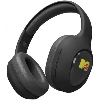 JAZ TEJZHEADMTVK Auscultadores estéreo on-ear com microfone, dobráveis, Preto