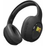 JAZ TEJZHEADMTVK Auscultadores estéreo on-ear com microfone, dobráveis, Preto