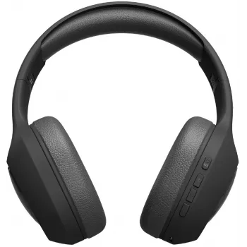 JAZ TEJZHEADMTVK Auscultadores estéreo on-ear com microfone, dobráveis, Preto
