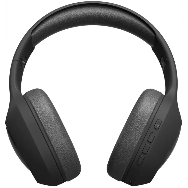 JAZ TEJZHEADMTVK Auscultadores estéreo on-ear com microfone, dobráveis, Preto