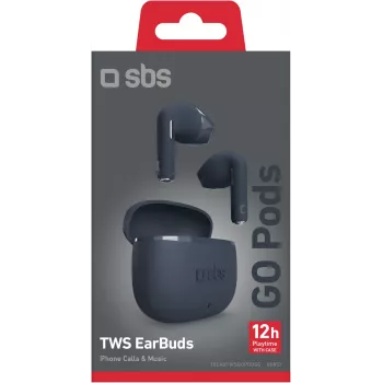 SBS Go Pods auriculares sem fios TWS, azul-escuro (TEEARTWSGOPODSG)