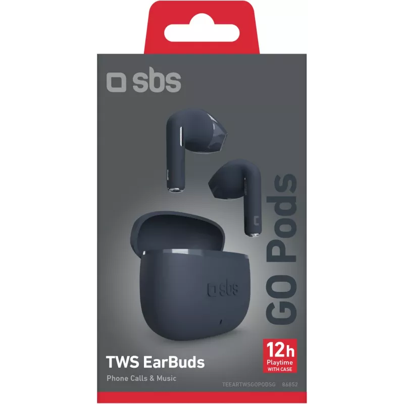 SBS Go Pods auriculares sem fios TWS, azul-escuro (TEEARTWSGOPODSG)