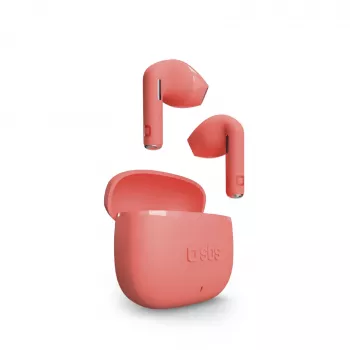 SBS TEEARTWSGOPODSR Auscultadores True Wireless Stereo com estojo de carregamento, Bluetooth 5.0, Touch Control, Vermelho