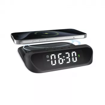 SBS despertador com carregador sem fios de 15 W (TEWIRCLOCK)