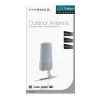 Vivanco VVANOUT42DBG Antena exterior ativa para DAB/DAB+ e DVB-T/DVB-T2, ganho de 42 dB, ficha F, Preto/Cinzento