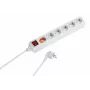 Vivanco extensão de 6 tomadas 1,4 m com interruptor, branco (VVELSTR6SCHSWWP)