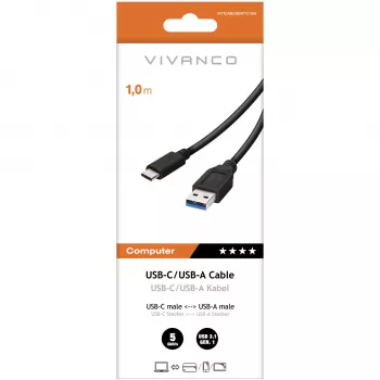 Cabo Vivanco USB-C para USB-A 3.0 1 m (VVITCABUSBATYC15W)