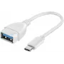 Vivanco adaptador de USB-C para USB-A 3.0 de 10 cm, branco (VVITUSBTY3FM01W)