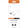 Vivanco adaptador de USB-C para USB-A 3.0 de 10 cm, branco (VVITUSBTY3FM01W)