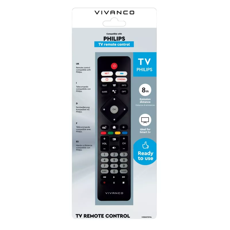 Vivanco VVREMOTEPHIL Comando universal para televisores Philips