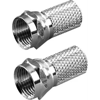 Conector F Vivanco para cabo de 6.5 mm, 2 un. (VVSATADAPTF65MM2P)