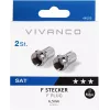 Vivanco ficha F para cabo de 6,5 mm, 2 unidades (VVSATADAPTF65MM2P)