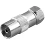 Vivanco adaptador de ficha F para tomada coaxial (VVSATCOAXSATMF)