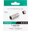 Vivanco adaptador de ficha F para tomada coaxial (VVSATCOAXSATMF)