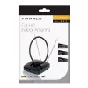 Antena interior Vivanco VVTV2ANTCIRCLE para DVB-T/T2, DAB/DAB+ e rádio FM, preta