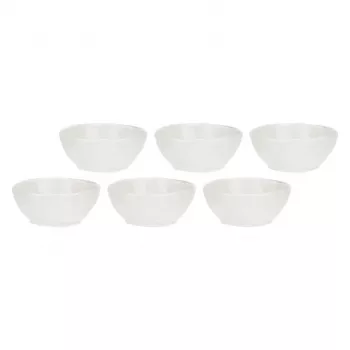 Conjunto de 6 taças de porcelana LA PORCELLANA BIANCA LUNIA 12 cm branco