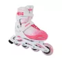 Patins em linha ajustáveis Roces Jokey X Girl, tamanho 26-29, branco/rosa
