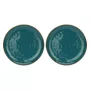 Conjunto de 2 travessas redondas de porcelana ROSE&TULIPANI Concerto Ottanio, 32 cm, azul-esverdeado, adequadas para máquina de lavar louça e micro-ondas