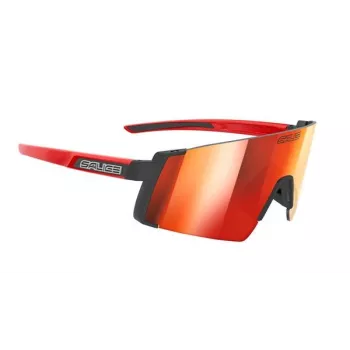 Óculos de sol desportivos Salice 027RW preto/RW vermelho com lentes substituíveis