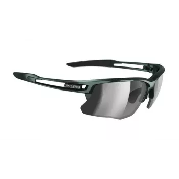 Óculos de sol desportivos fotocromáticos Salice 031RWX Green/RWX 1-3+RW prateado com lente de substituição transparente