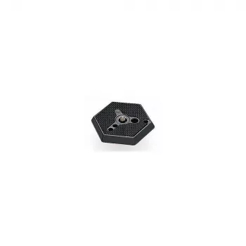 Placa de engate rápido hexagonal Manfrotto 030-14 para sistema RC0, alumínio, preta