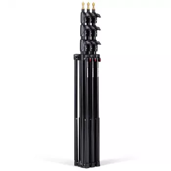 Conjunto de 3 tripés de iluminação de 4 secções com amortecimento a ar Manfrotto 1004BAC-3 (pack de 3, preto)