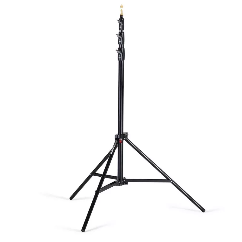 Conjunto de 3 tripés de iluminação de 4 secções com amortecimento a ar Manfrotto 1004BAC-3 (pack de 3, preto)