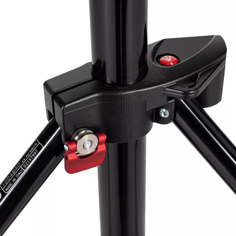 Conjunto de 3 tripés de iluminação de 4 secções com amortecimento a ar Manfrotto 1004BAC-3 (pack de 3, preto)