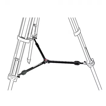 Espalhador de pernas de tripé Manfrotto 537SPRB com coluna central, alumínio, preto
