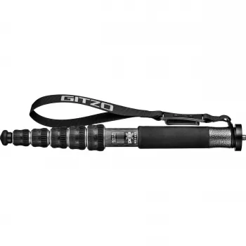 Monopé de fibra de carbono Gitzo GM2562T Traveler Series 2, 6 secções, altura máx. 142 cm, carga 12 kg, preto