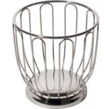 Alessi 370 cesto de citrinos redondo em aço inoxidável