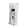 Vivanco VVELSTR3SCHSWWP Régua de tomadas Schuko 3 tomadas com interruptor, cabo de 1,5 m, Branco