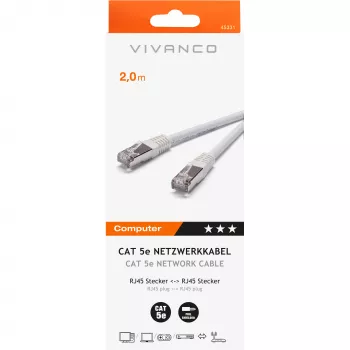 Cabo patch Vivanco CAT 5e 2 m (VVITLAN5E200W)