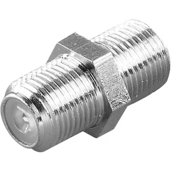 Conector duplo fêmea tipo F Vivanco, 2 un. (VVSATADAPTMMF)