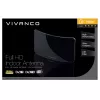 Vivanco VVTVANTMCIRCLE Antena interior para DVB-T/T2 com ganho de 28 dB, filtro LTE/4G/5G, suporte DAB/DAB+, Preto