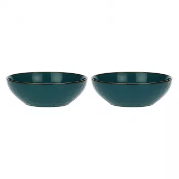Conjunto de 2 saladeiras ROSE&TULIPANI Concerto Ottanio, 26 cm, plástico SAN, azul-verde