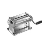 Máquina de massa manual Marcato Atlas 150 Roller Premium, aço cromado, rolos de 150 mm, 10 níveis de espessura, prateada