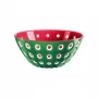 Travessa de servir Guzzini Le Murrine 25 cm verde-esmeralda/branco/vermelho